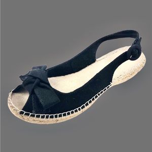 Bass Open Toed Wedge Slingback Espadrille Sz. 7.5M